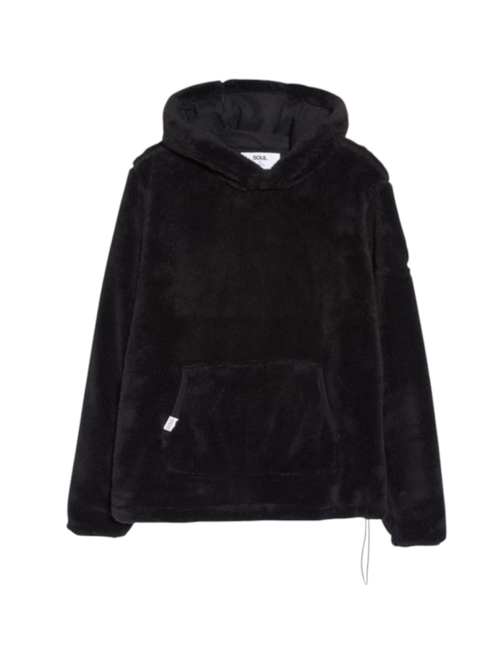 new SoulCycle ☻ Faux Shearling Reversible Mesh Skull Embroidered Pullover Hoodie - Picture 13 of 16